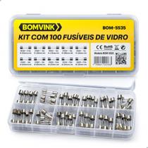 Kit 100 Fusíveis Eletrônico Vidro 5x20mm Proteção Elétrica Kit 100 Fusíveis Eletrônico Vidro 5x20mm Proteção Elétrica