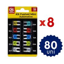 Kit 100 Fusíveis Mini Automotivos 5A 10A 15A 20A 25A 30A Universal