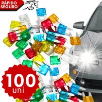 Kit 100 Fusíveis Mini Automotivos 5A 10A 15A 20A 25A 30A Universal