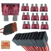 Kit 100 Fusivel 40 Amperes com Porta Fusivel Atacado Revenda Kit 100 Fusivel 40 Amperes com Porta Fusivel Atacado Revenda