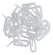 Kit 100 Ganchos Clips Para Deslizante Para Varão Suíço