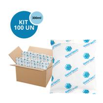 Kit 100 Gelo Gel Bolsa Artificial Reutilizável Flexível Compressa 300g