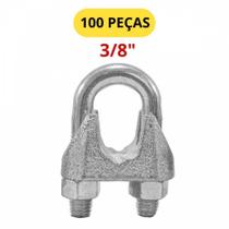 Kit 100 grampo para cabo de aço clips crosby 3/8 - PARA RAIO