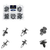 Kit 100 Grampos Parachoque Universal Automotivo 6 Modelos