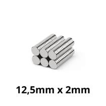 Kit 100 Imã Neodímio Disco Magnético N35 12 x 2 mm Super Forte Potente Redondo Kit 100 Imã Neodímio Disco Magnético N35 12 x 2 mm Super Forte Potente Redondo