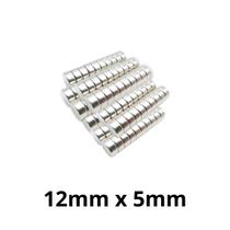 Kit 100 Imã Neodímio Disco Magnético N35 12 x 5 mm Super Forte Potente Redondo Kit 100 Imã Neodímio Disco Magnético N35 12 x 5 mm Super Forte Potente Redondo