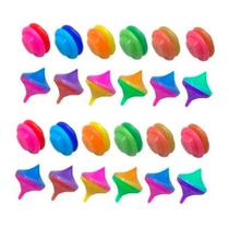 Kit 100 Ioio e Pião Brinquedo Infantil Lembrancinha Atacado