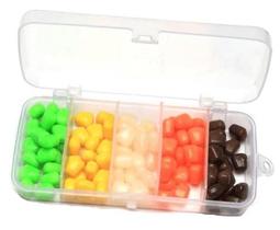 Kit 100 Iscas Artificiais Milho Ideal Tilapia/piapara/pacu + caixa