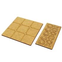 Kit 100 Jogos Da Velha 10Cm Em Mdf