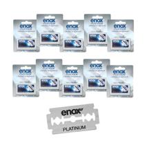 Kit 100 Lâminas de Barbear Alta Precisão Fio Duplo Aço Inox Enox Platinum Kit 100 Lâminas de Barbear Alta Precisão Fio Duplo Aço Inox Enox Platinum