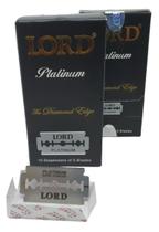 Kit 100 Lâminas De Barbear Lord Diamond Edge Original Jc-020
