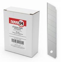 Kit 100 Lâminas Estilete Larga 18mm Nove54 Profissional Reforçada Segmentada Original Kit 100 Lâminas Estilete Larga 18mm Nove54 Profissional Reforçada Segmentada Original