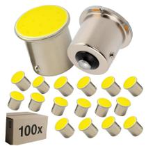 Kit 100 Lâmpada LED 1 Polo P21W Cob Branca Revenda Atacado