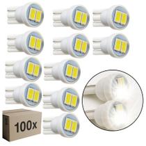 Kit 100 Lâmpada T10 LED Luz Branca 12V 5W Automotiva Atacado Kit 100 Lâmpada T10 LED Luz Branca 12V 5W Automotiva Atacado