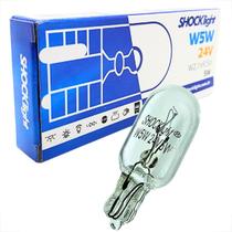 Kit 100 Lâmpadas 24V Pingao T10 5W Branca 5W5 Transparente Farol Lanterna Esmagada Onibus Caminhao