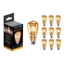 Kit 100 Lâmpadas Led Filamento Retrô St64 4w Bivolt E27 Volter