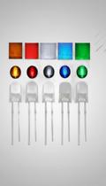 Kit 100 Leds 5mm + Resistores 470 Ohm 12V 5 Cores Kit 100 Leds 5mm + Resistores 470 Ohm 12V 5 Cores
