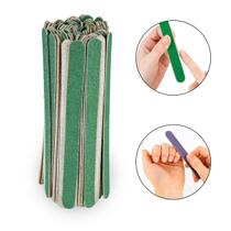 Kit 100 Lixas de Unhas 13cm Descartáveis Manicure Colorida Pedicure Unhas