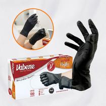 Kit 100 Luvas Descartáveis Impermeável Resistente Cor Preto Natural G