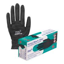 Kit 100 Luvas Descartável Tamanho EG Antiderrapante Preto Volk Brasil