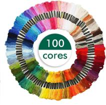 Kit 100 Meadas Para Bordado Diversas Cores Sortidas 8m/6 Fio