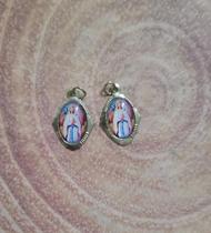 Kit 100 Medalha Nossa Senhora De Lourdes 2cm Resinada