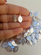 KIT 100 MEDALHAS DE NOSSA SENHORA DAS GRAÇAS MILAGROSA 13mm prateada KIT 100 MEDALHAS DE NOSSA SENHORA DAS GRAÇAS MILAGROSA 13mm prateada