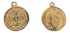 Kit 100 Medalhas São Bento Dourada 15mm Kit 100 Medalhas São Bento Dourada 15mm