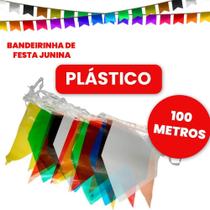 kit 100 Metros De Bandeirinhas Festa Junina Bandeirola Atacado