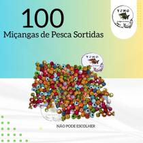 Kit 100 Miçangas de Pesca Sortidas Kit 100 Miçangas de Pesca Sortidas