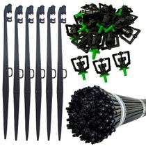 Kit 100 Micro Aspersores Bailarina Anti-inseto Completo com estaca Universal p/ Jardim, Estufas, Horta e Alta Durabilidade Kit 100 Micro Aspersores Bailarina Anti-inseto Completo com estaca Universal p/ Jardim, Estufas, Horta e Alta Durabilidade