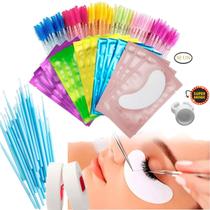 Kit 100 Microbrush + 50 Escovinhas 50 Gel Pad + 2 Fitas Transpore