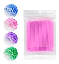 Kit 100 Microbrush Cotonete Alongamento Fio A Fio Cílios Kit 100 Microbrush Cotonete Alongamento Fio A Fio Cílios