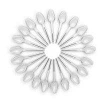 Kit 100 Mini colher transparente 8cm descartável brigadeiro