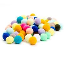 Kit 100 Mini Pompom Colorido Para Artesanato Decoração 14mm - NYBC