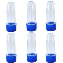 Kit 100 Mini Tubete Acrílico tampa azul Para Personalizar