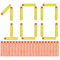Kit 100 Munições p/ Arminha de Brinquedo Lançador Nerf Ponta de Ventosa Gruda na Parede Kit 100 Munições p/ Arminha de Brinquedo Lançador Nerf Ponta de Ventosa Gruda na Parede