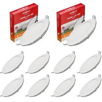Kit 100 Painel Led Embutir 18w Bivolt 4000k Redondo Ourolux Kit 100 Painel Led Embutir 18w Bivolt 4000k Redondo Ourolux