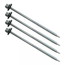 Kit 100 Parafuso Sextavado Auto Brocante 12x5 Meia Rosca 12,5cm