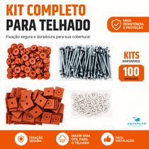 Kit 100 Parafusos Capas Vedação Fixação Telha Pvc CERÂMICA Kit 100 Parafusos Capas Vedação Fixação Telha Pvc CERÂMICA