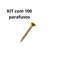 Kit 100 Parafusos Chipboard Phillips Bicromatizado 3.5x25