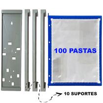 KIT 100 pastas azul + 10 suporte Isoflex Original
