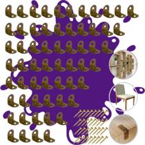 Kit 100 Pç Cantoneira R Reforço Moveis 2 cm Parafusos 500 Kit 100 Pç Cantoneira R Reforço Moveis 2 cm Parafusos 500