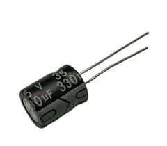 Kit 100 pçs - capacitor eletrolitico 330x35v - 330uf x 35v