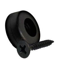 Kit 100 Pé Pequeno Pézinho Antiderrapante Emborrachado + 100 Parafusos Ponta Agulha Medio 3,5x25mm