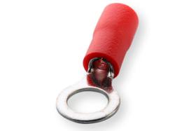 Kit 100 peças - conector elétrico olhal anel vermelho cabo 0,5 á 1,5mm² furo m5 - rv1.25-5