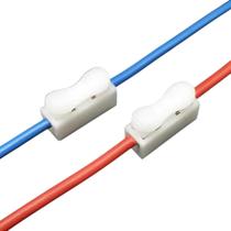 Kit 100 Peças Conector Emenda Ch 2 Vias 10a Cabo 0,5-2,5mm²