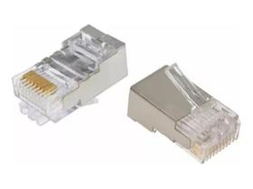 Kit 100 Peças Conector Rj45 Cat5e Blindado