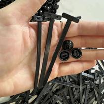 KIT 100 Peças De Abraçadeiras Fivelas Pinos De Reparo De Carros Abraçadeiras Universais Nylon preto