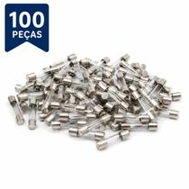 Kit 100 Peças Fusíveis de Vidro 20AGF 5x20mm 3A / 250V Fusi Bras